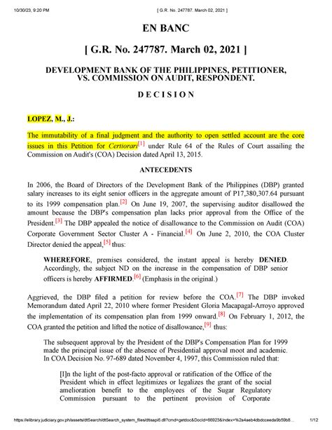 dbp philcoa|G.R. No. 247787 .
